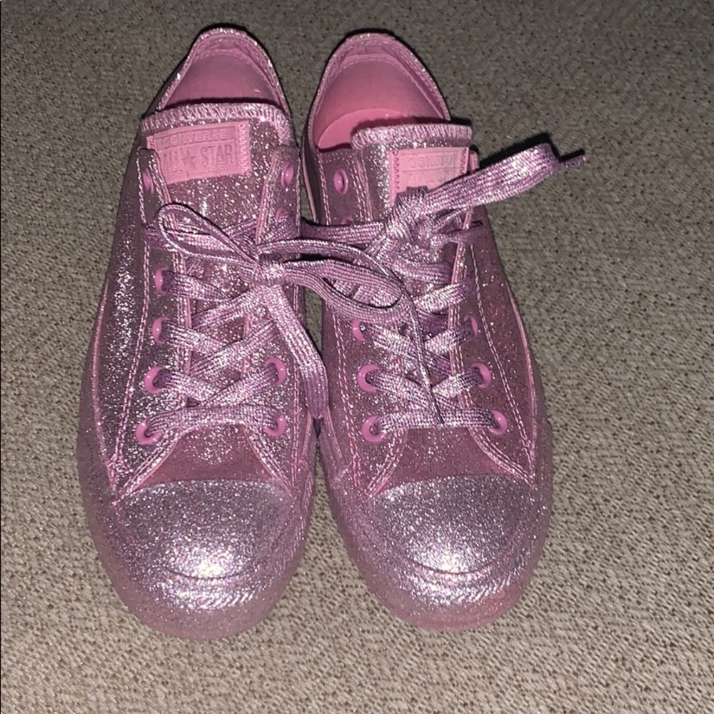 Women’s converse All pink glitter size 9